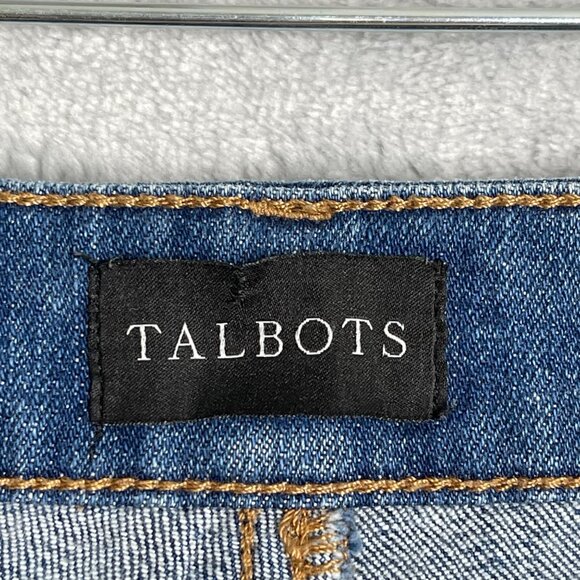 Talbots Straight Leg Curvy Jeans Womens 10 Blue Stretch Mid Rise Preppy - Picture 4 of 9